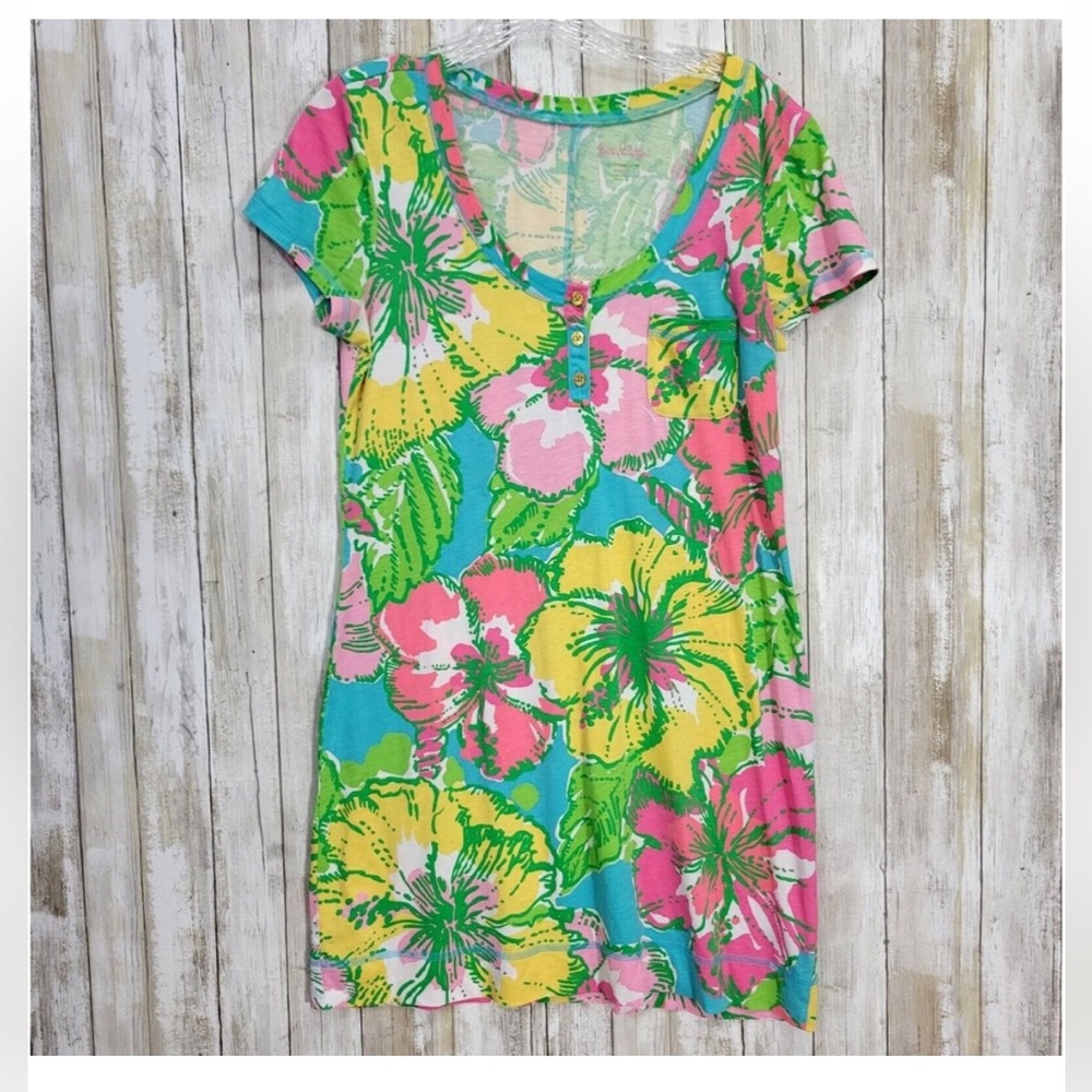 Lilly Pulitzer floral🌸🌺A Line dress💝Medium
